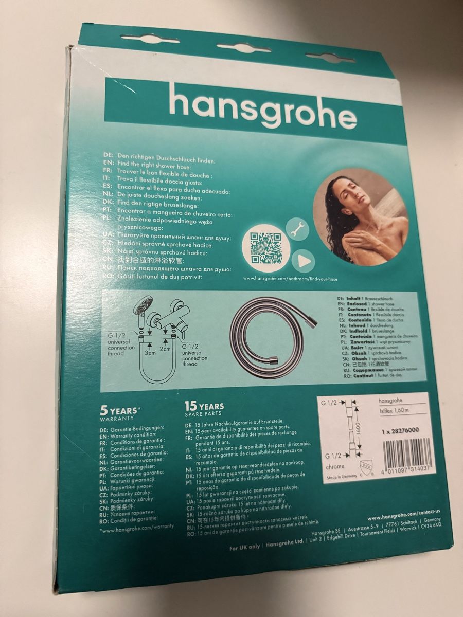 Hansgrohe Altro per Bagno & Cucina: Hansgrohe Isiflex Brauseschlauch 1.60m - Neu & Original! – Nuovo e nell'imballaggio originale da Klingnau venduto da bap41 1