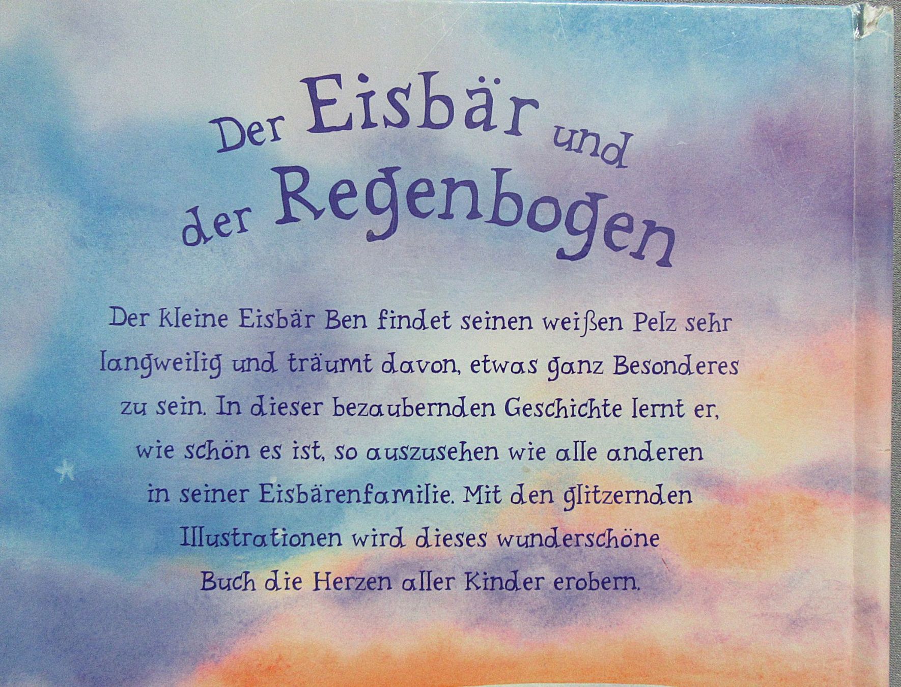 Bücher: Der Eisbär und der Regenbogen - ein Glitzerbuch – Gebraucht aus Auenstein von Padabimbim 1