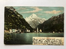 Flüelen und der Bristenstock - gelaufen 1902