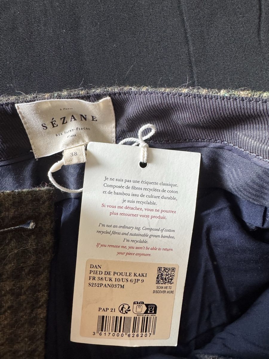 Sezane Pantaloni: Pantalon Dan Sézane - vert – Nuovo e nell'imballaggio originale da Le Lignon venduto da mae_9hql 4