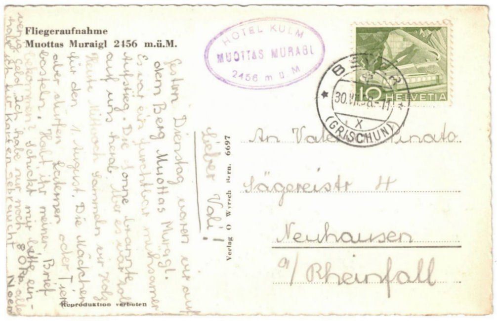 Cartoline postali: St. Moritz - Standseilbahn Muottas Muragl – Usato da Binningen venduto da Mountainrider 1