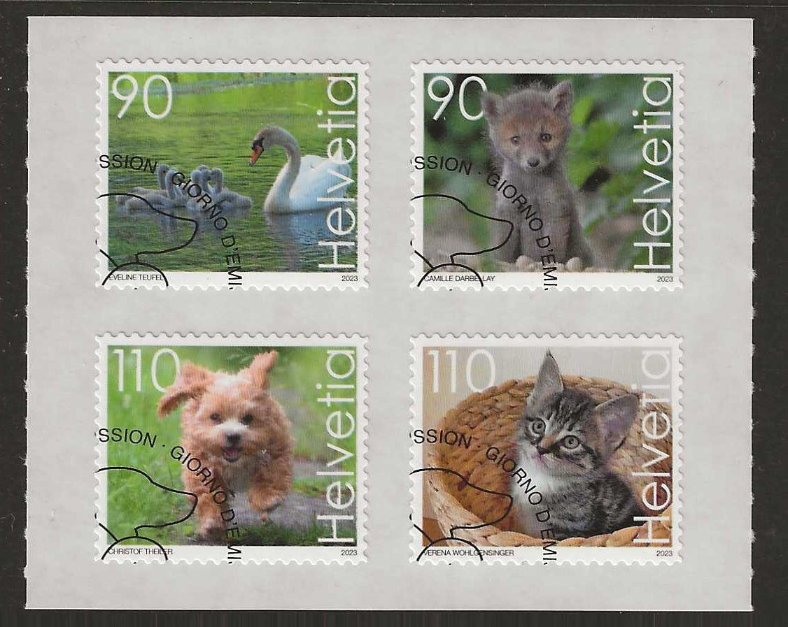 Tutti i francobolli: M1944 - Animaux mignons 1er jour – Usato da Trélex venduto da Phil_Albert