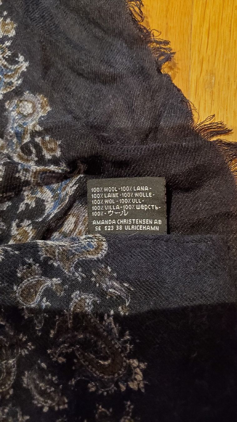 Foulard & Sciarpe: Schal AMANDA CHRISTENSEN 100% Wolle Dunkelblau – Nuovo (secondo la descrizione) da Uster venduto da lof_2xmz 2