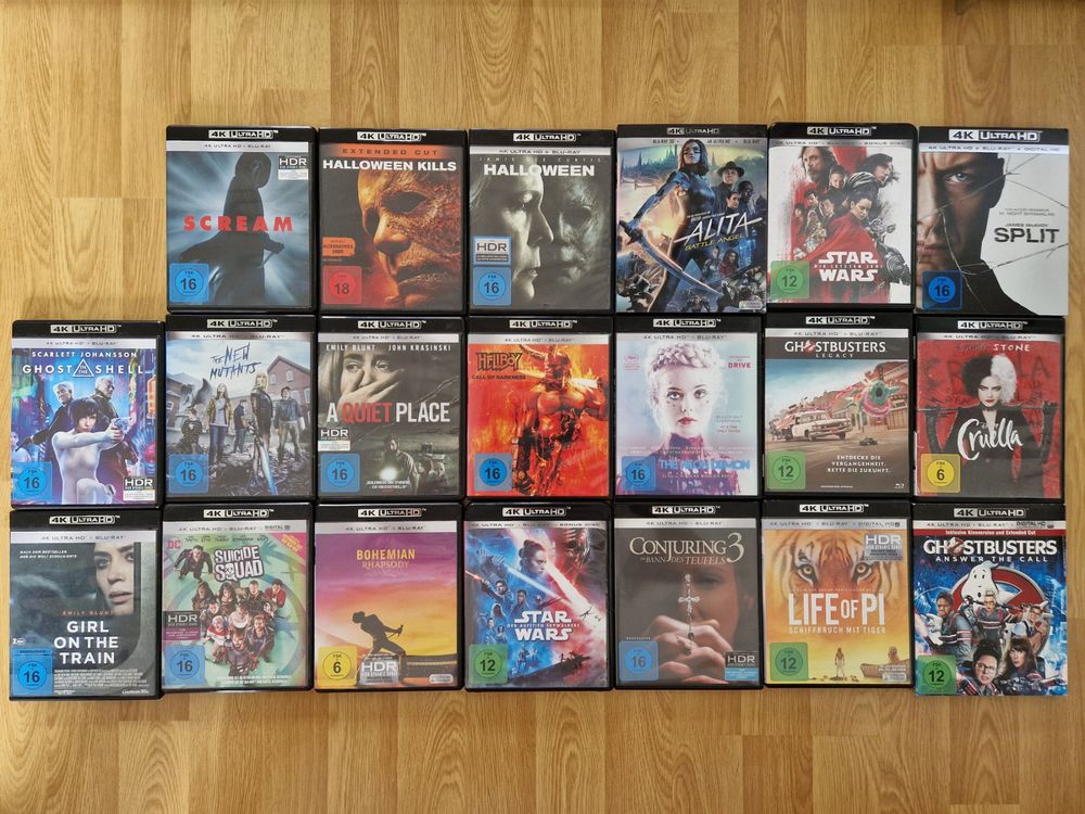 4K Ultra HD Filmsammlung / 20 Filme zum Hammerpreis (Gebraucht) in ...