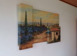 Tableau Toscane 3D(rêve 🙇 de vacances 🌴)Hingucker Garantie