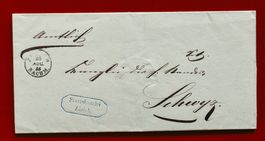 BOM AMTLICH STAATSKANZLEI ZÜRICH AN KANTON SCHWYZ 1855