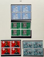 LOT 4 ER BLOCKS BRIEFMARKEN SCHWEIZ NEU 1965