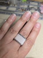 🤍 Bague “Angel Wings” – Argent & Transparence ✨