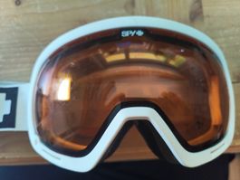 Skibrille SPY Weiss mit orangem Glas S2