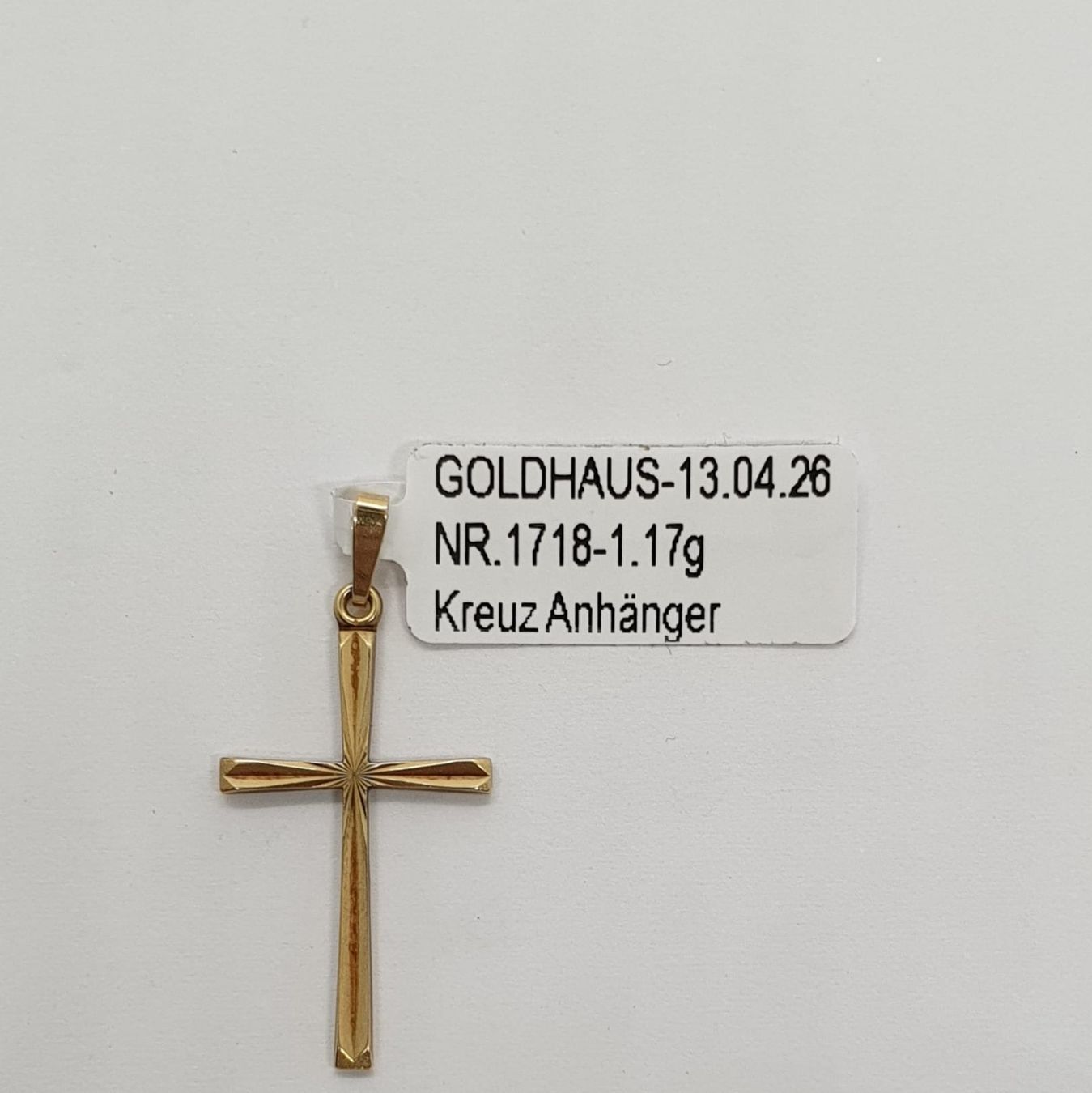 Anhänger: Echt 18K Gold - Kreuz Anhänger – Gebraucht aus Luzern von Luzern-Goldhaus 3