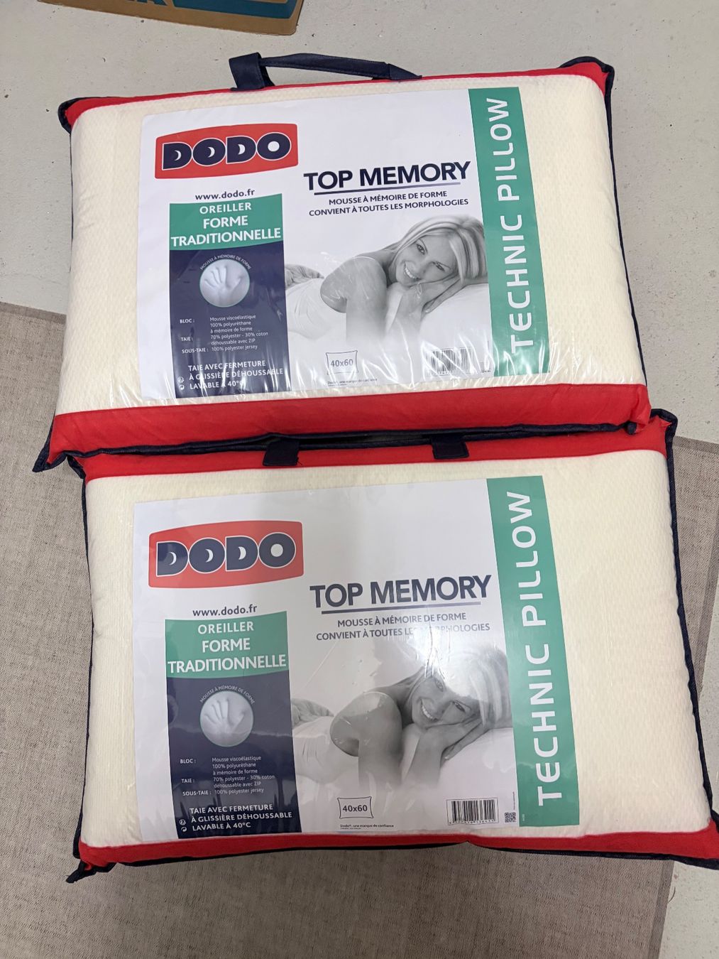 Cuscini: 2x DODO Technic Pillow Top Memory 40x60 neu – Nuovo e nell'imballaggio originale da Lenzburg venduto da 2024_new