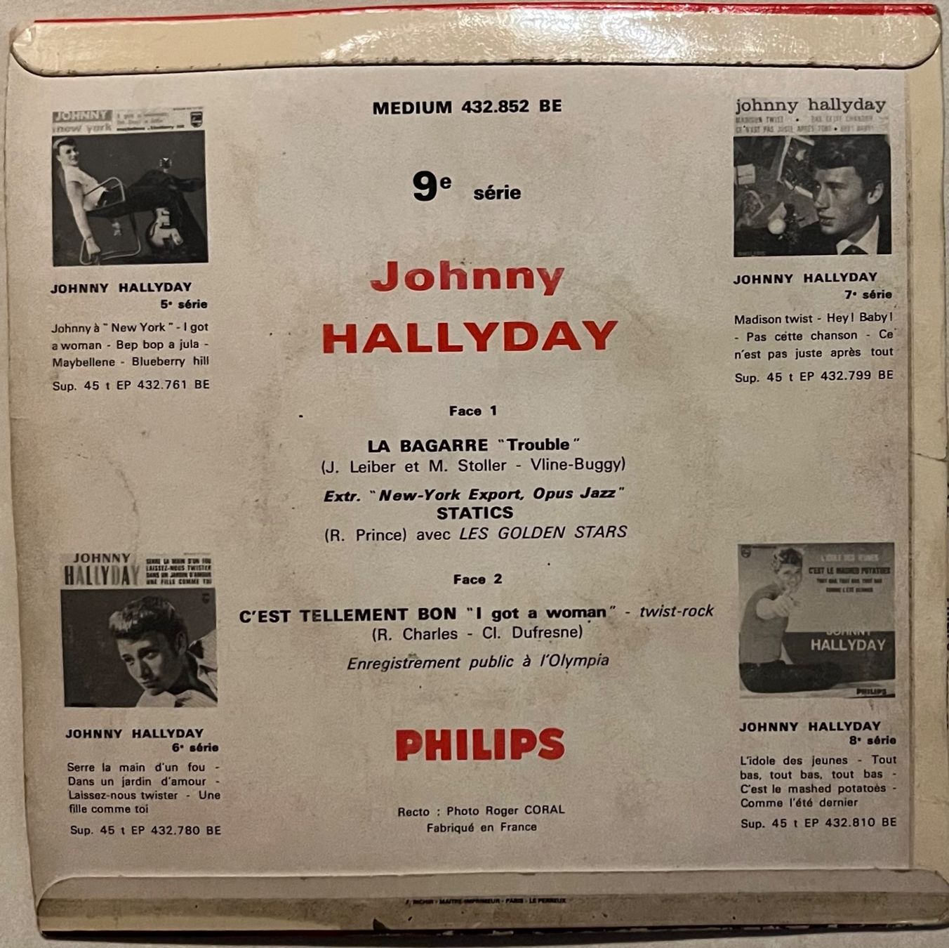 Schallplatten: JOHNNY HALLYDAY - LA BAGARRE – Gebraucht aus Bussigny von vinyl-pas-cher 1