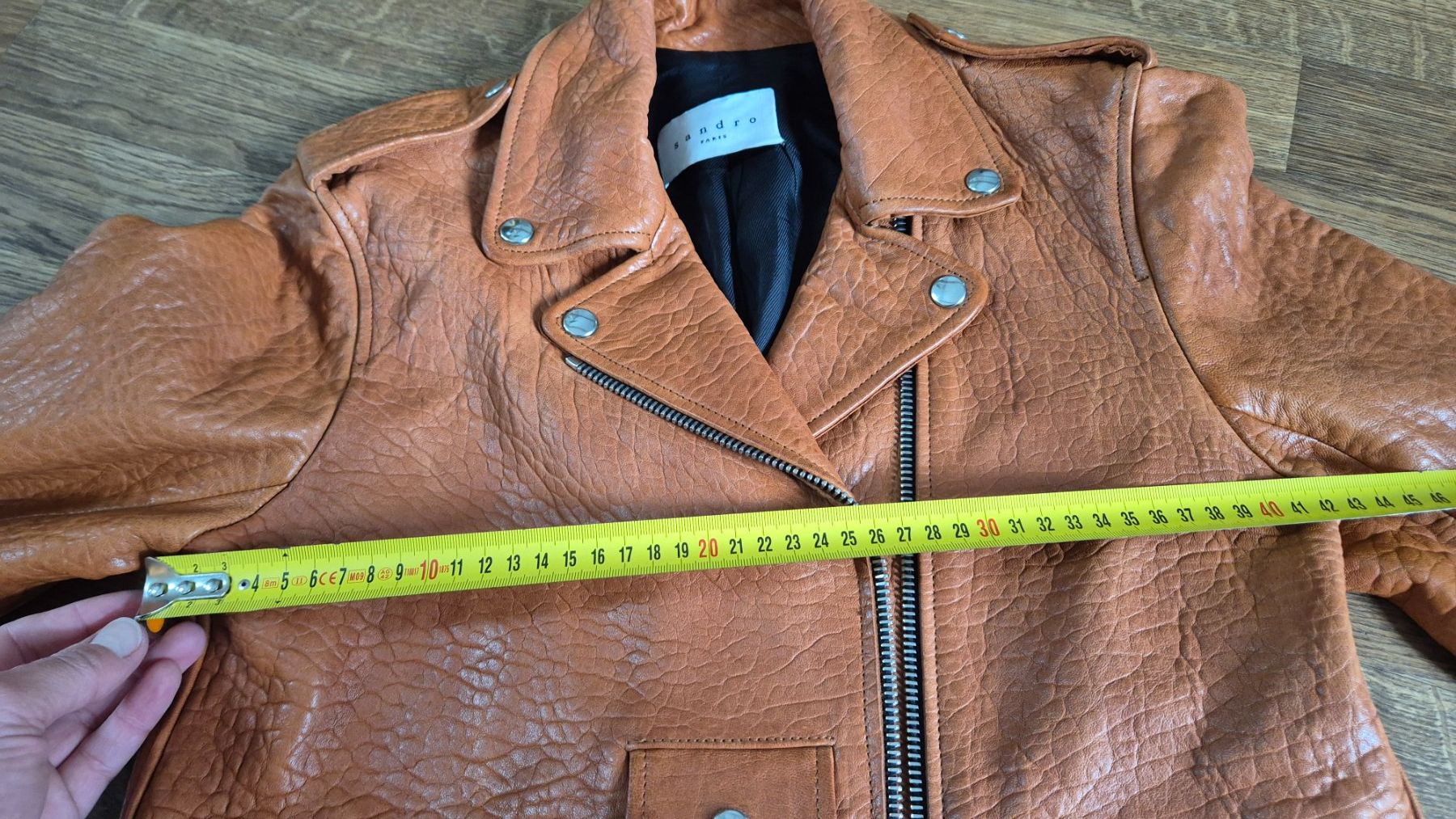 Sandro Giacche: Brown Sandro leather jacket size 1 – Usato da Zürich venduto da monadiederich 7