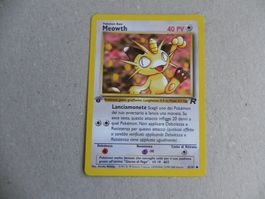 Meowth Pokémon Sammelkarte 1. Edition Ausgabe 1999-2000 PV