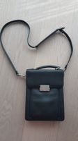 Herren Hand-/Umhänge-Tasche echt Leder schwarz edles Design