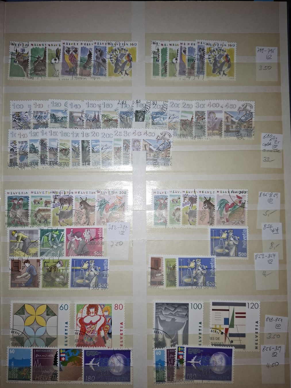 Tous les timbres: Werbemarken / 4 er Blocks / Schweiz  – D'occasion à Balgach par SIMEON27