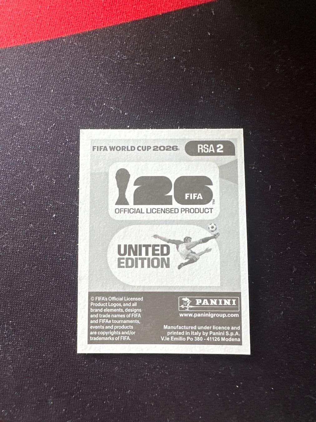 Panini Carte collezionabili: Panini FIFA WM 2026 Sticker - RSA 2 – Usato da Sulz AG venduto da DealWerk 1