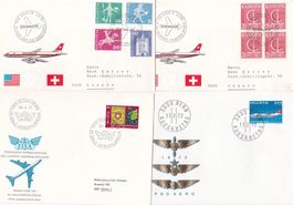 32 Stk. CH Flug-/Ballonpost Briefe ab 1967