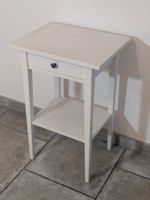 Nachttisch Holz weiss mit Schublade