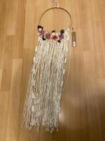 Makramee Wanddeko Boho Deko Fransen weiss neu