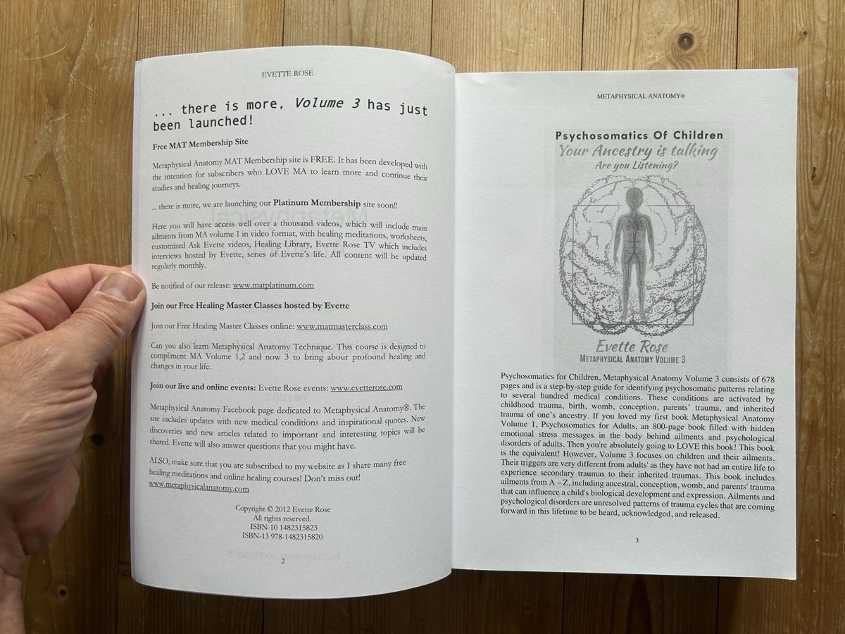 Libri: Evette Rose / Metaphysical Anatomy / Volume 1 – Usato da Himmelried venduto da rasmus67 4