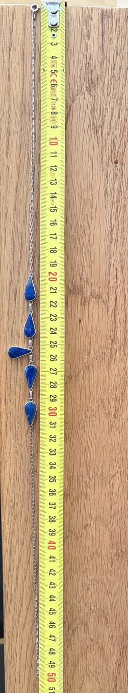 Catenine: Handgefertigte Collier Halskette aus Silber mit Lapislazuli. – Nuovo (secondo la descrizione) da Zürich venduto da rai_n6pg 3