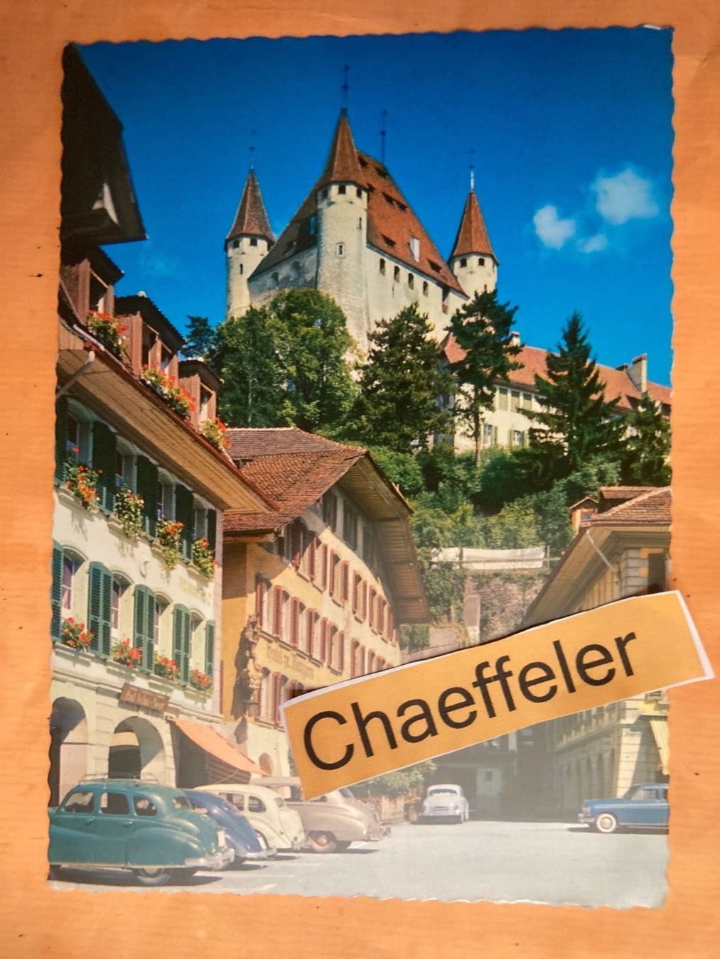 Ansichtskarten: Schloss Thun – Gebraucht aus Zürich von Chaeffeler