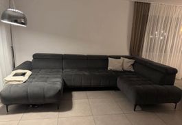 Moderne Wohnlandschaft U-Form in Anthrazit