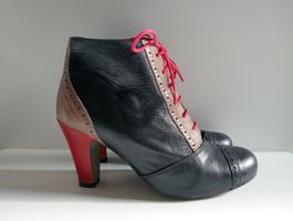 Vintage Viktorianischer Stil Leder Stiefeletten Max Shoes 39