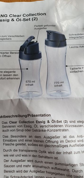 LSA Essig & Öl Set Aus Glas – Mit Eichenholz-Stopper, Handgeblasen, 17x15x8,3 Cm