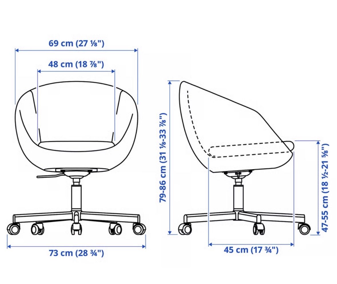 Ikea Sedie: Office Chair Grey Swivel Adjustable Height Good Condition – Usato da Cham venduto da cerober 2