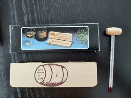 Wein-Thermometer in schöner Holzbox