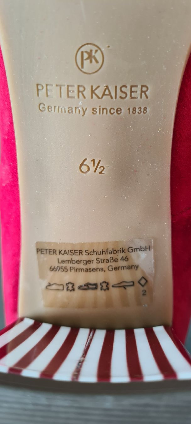 Scarpe da donna: Rote Peter Kaiser Pumps Gr. 6.5 Veloursleder – Nuovo (secondo la descrizione) da Grüningen venduto da Highclere 4