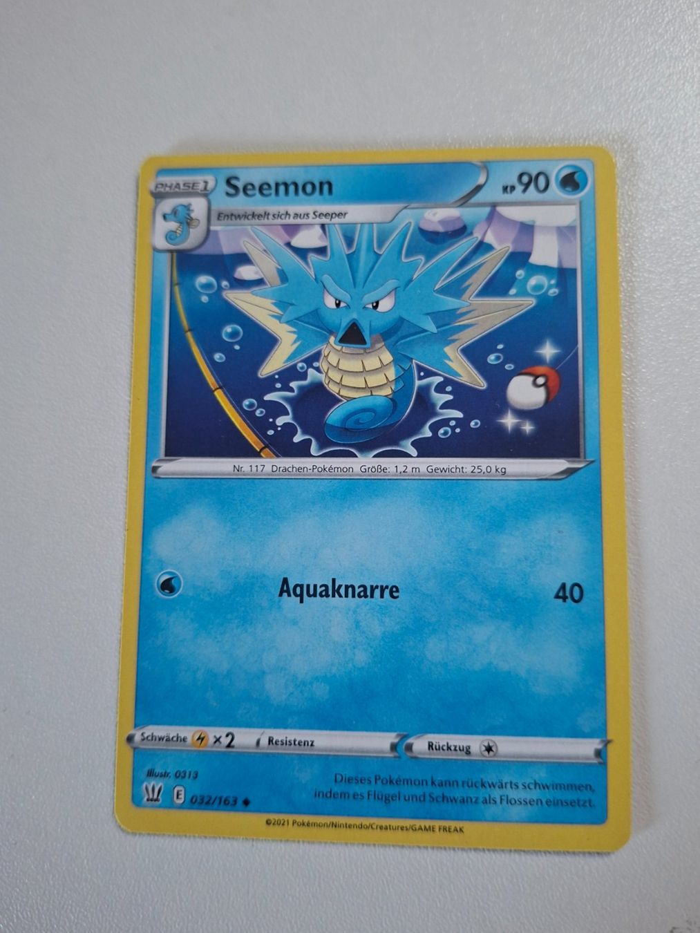 Pokémon Carte collezionabili: Seemon Aquaknarre 032/163 aus 2021 – Usato da Erlinsbach venduto da pfunky