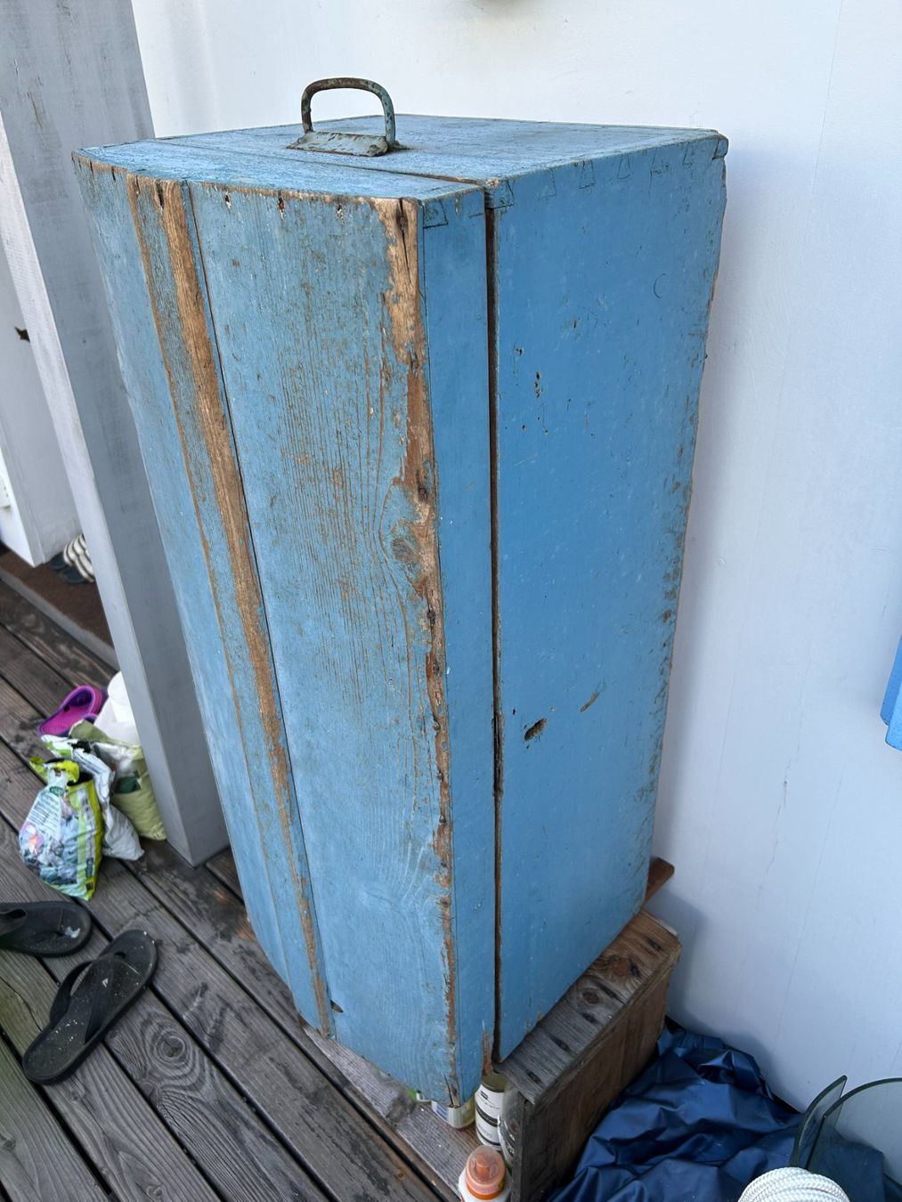 Armadi: Antiker Schrank, hellblau, einzigartig! – Usato da Arbon venduto da pschmid01