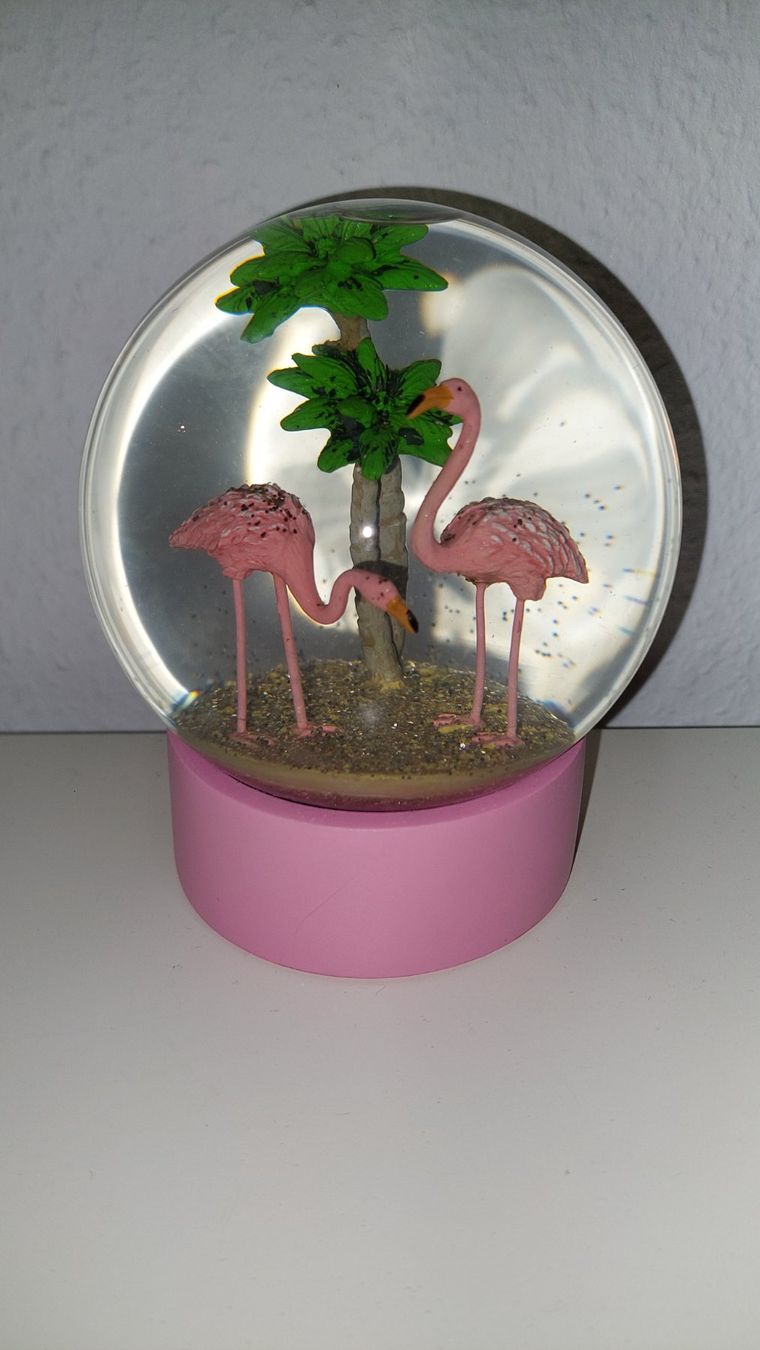 Tutte le decorazioni: Deko/ Flamingo Glas schneekugel – Nuovo (secondo la descrizione) da münchenstein venduto da ewu_8lcz 4