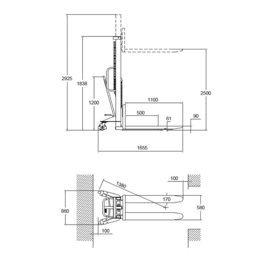 Carrelli elevatori e a forche: Hand Stapler Hydraulik – Nuovo e nell'imballaggio originale da Würenlos venduto da Shop_Shop 2