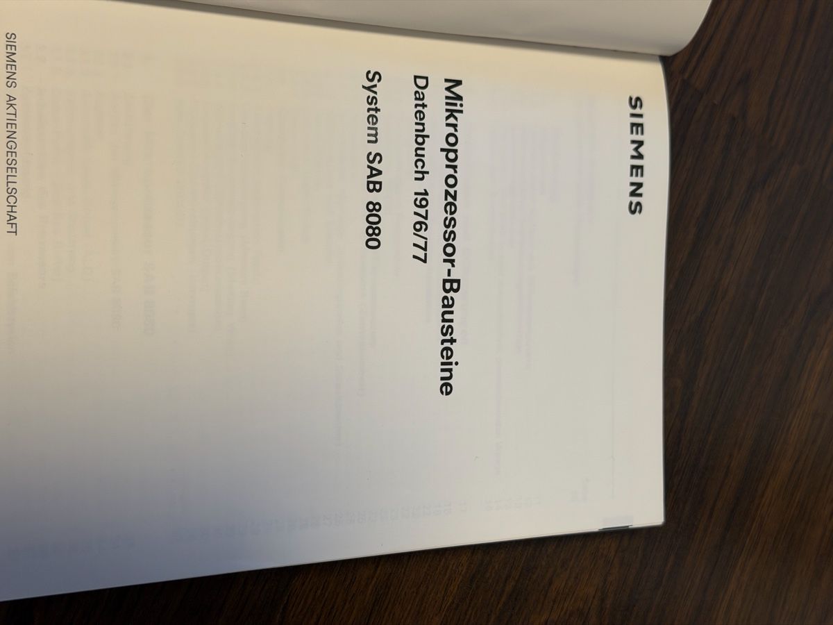 Bücher: Intel Siemens Mikroprozessor Datenbuch SAB 8080 1976/77 – Gebraucht aus BADEN von Sprinz 3