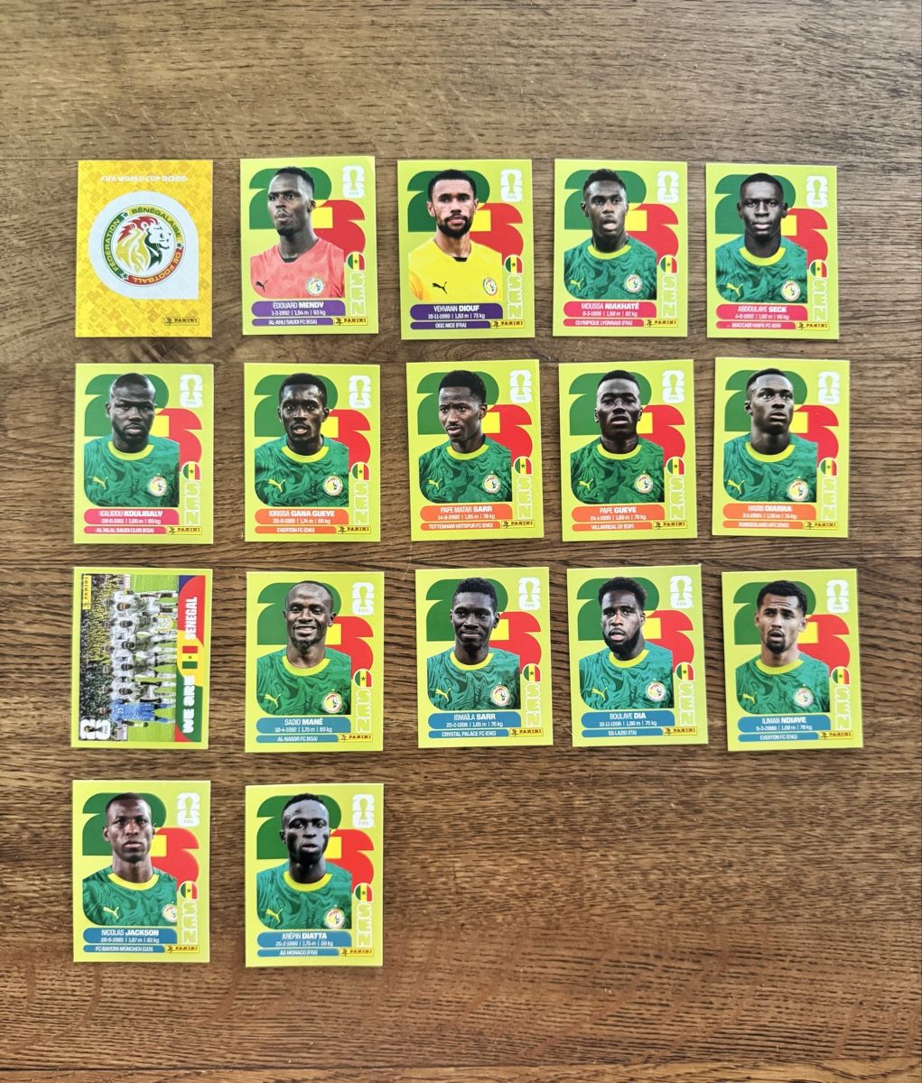 Panini Carte collezionabili: Senegal WM Panini 2026 – Nuovo (secondo la descrizione) da Emmenbrücke venduto da Lukee1901