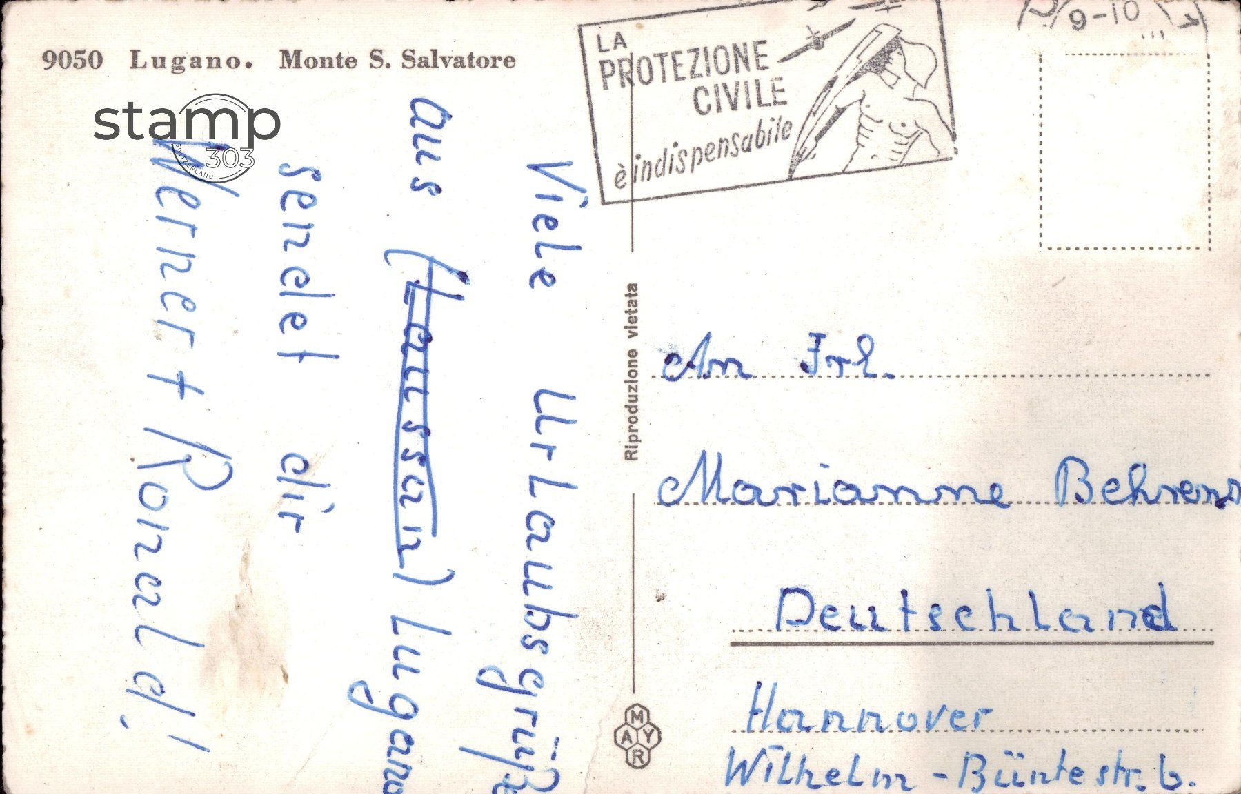 Cartoline postali: AK Lugano _ Monte S. Salvatore – Usato da Eggersriet venduto da stamp303 1