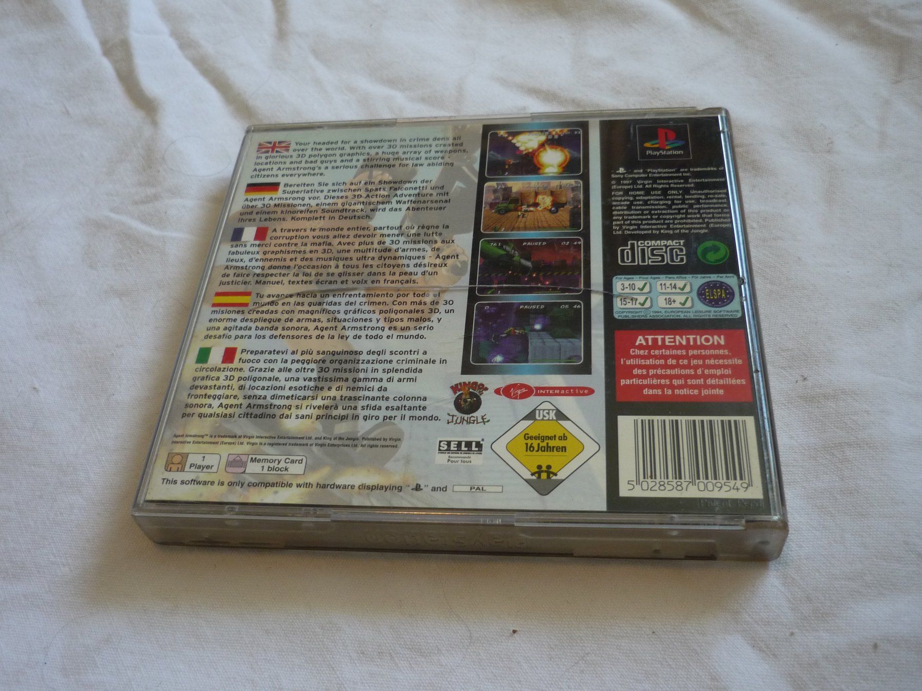 Sony Giochi: Videospiel - PS1 Playstation - Agent Armstrong – Usato da Beringen venduto da zzRegal 2