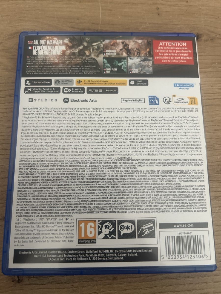 Sony Jeux: Battlefield 6 PS5 Spiel – D'occasion à Schlattingen par Natel15 1