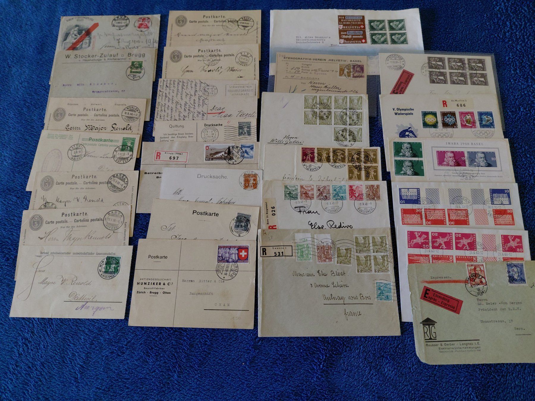 Alle Briefmarken: Superlos alte CH Briefe7Karten – Gebraucht aus Horw von Onurb008 5