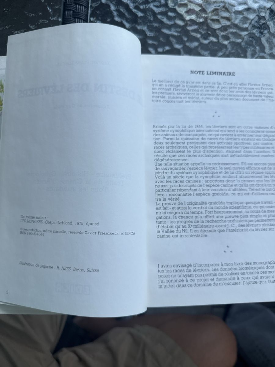 Libri:  LE DESTIN DES LEVRIERS 1984  – Usato da Winterthur venduto da edo_2ztw 4