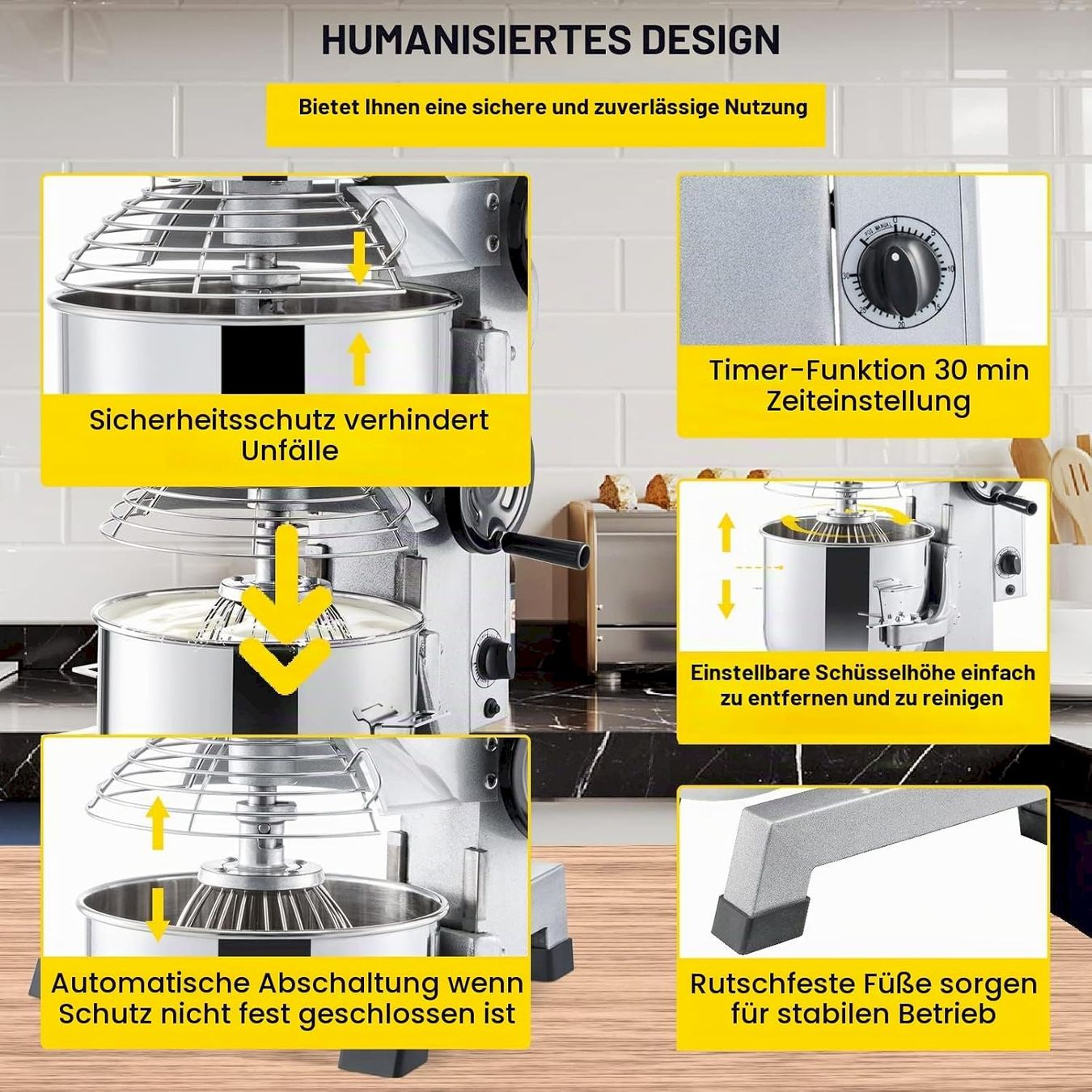Elettrodomestici da cucina: VEVOR Knetmaschine 14 L – Nuovo e nell'imballaggio originale da Bottighofen venduto da zaap 6