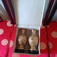 2 magnifiques Vases Cloisonné d'Art Traditionnel Chinois,