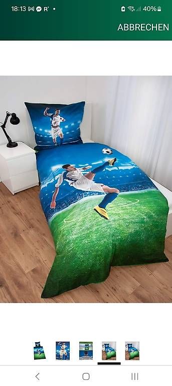 Biancheria da letto: Bettwäsche Fussball – Usato da Geuensee venduto da Itingen1