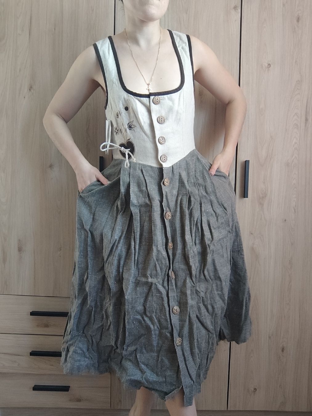 Alba Moda Vestiti: Alba Moda Linen Dress S Dirndl leinen – Nuovo (secondo la descrizione) da Mägenwil venduto da VintageGirly 1
