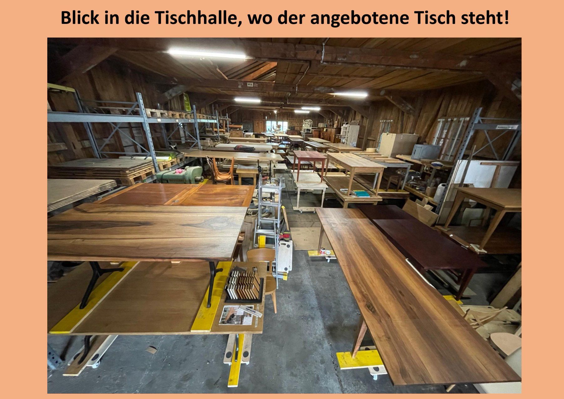 Tische: Winzertisch Biedermeier Nr. 2, 280 x 84 cm, Eiche Schublade – Gebraucht aus Koblenz von Rbaldinger54 3