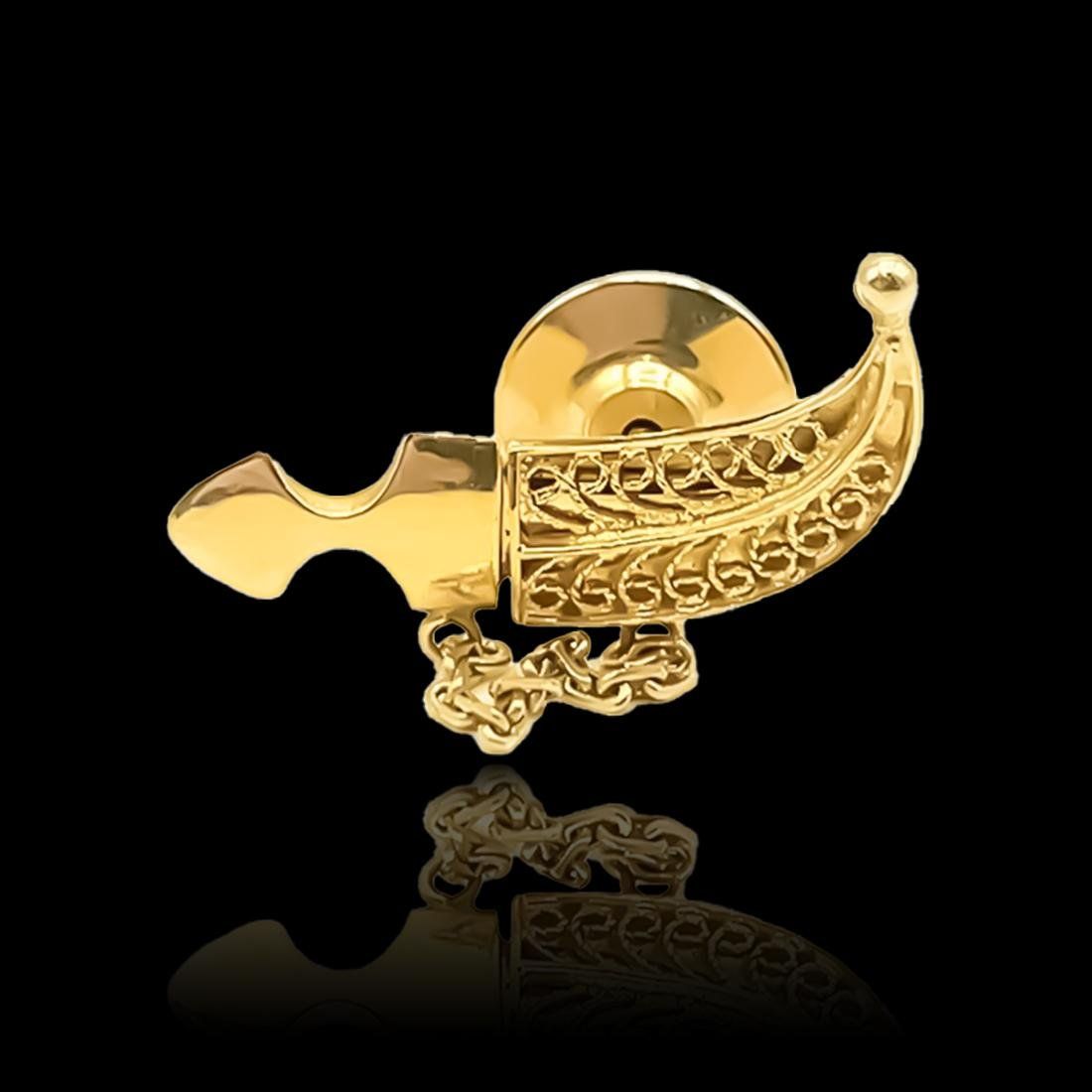 Broschen & Nadeln: Saudi-arabische "Khanjar"-Brosche aus Gold – Gebraucht aus Lugano von Historianlugano